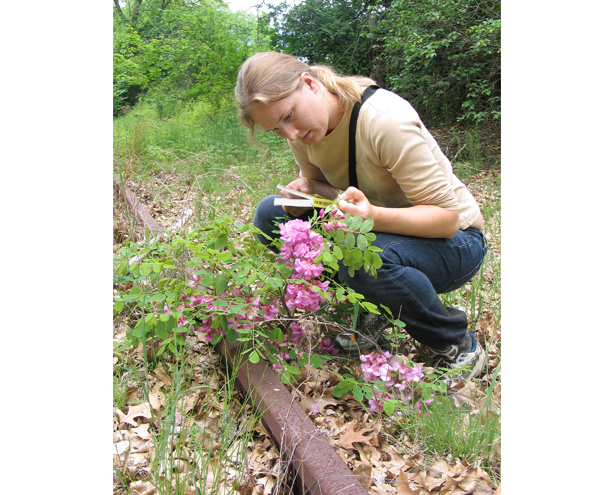 Collecting data near Walden Pond
