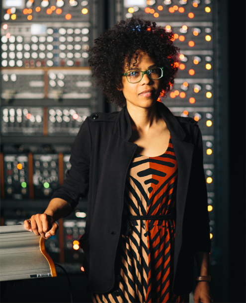 Emmy Parker, Moogfest creative director and Moog Music brand director, says that it's impossible to disconnect science from humanity. Photo by Tim Robinson, courtesy of Moog Music